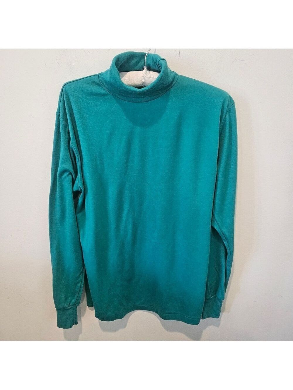 Harbour Classics Vintage Women's Green Long Sleeved Turtleneck Top, Size Large